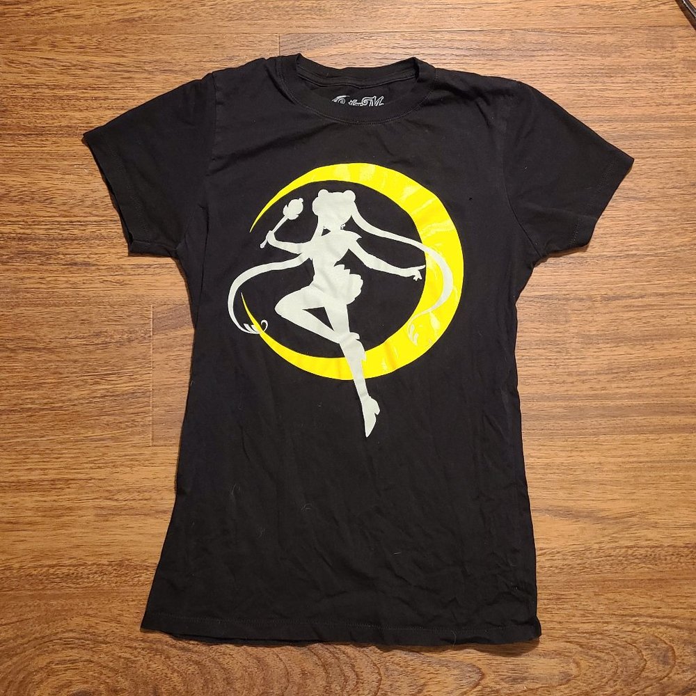 Sailor Moon Black T-Shirt Size M